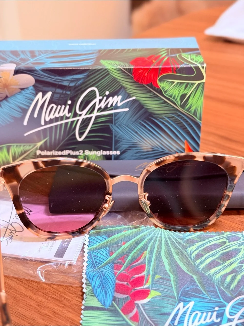 Maui Jim Women's Wood Rose Cat Eye